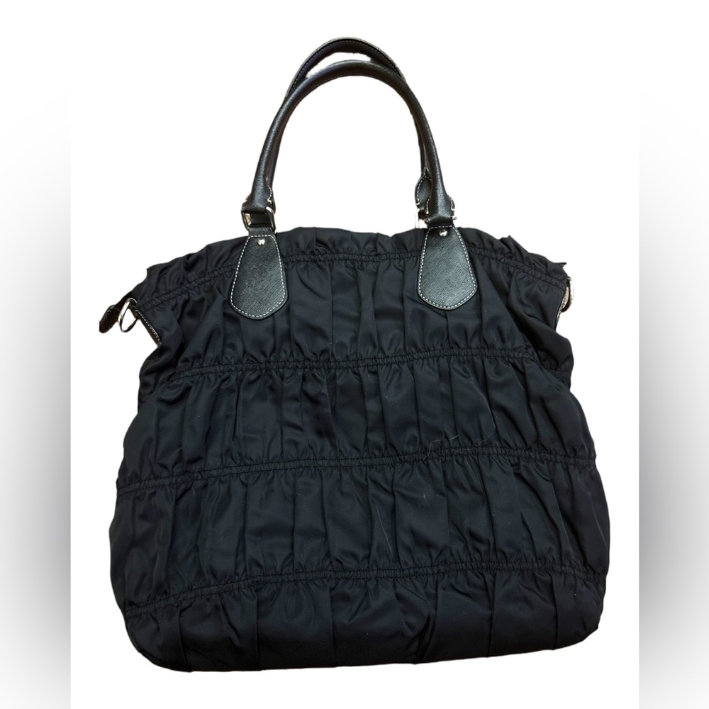 Prada Tessuto Black Quilted Tote Bag - Picture 2 of 7